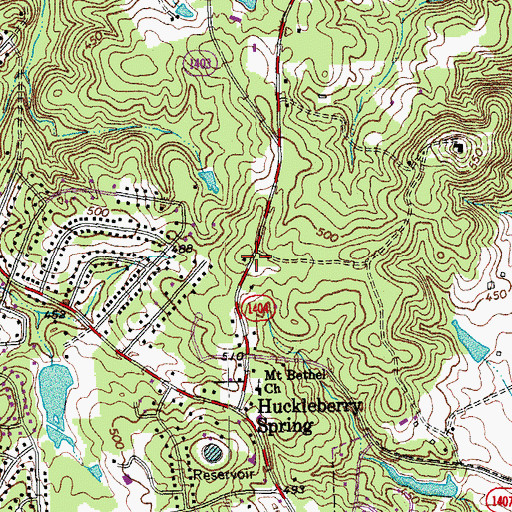 Topographic Map of Bethel Christian Center, NC