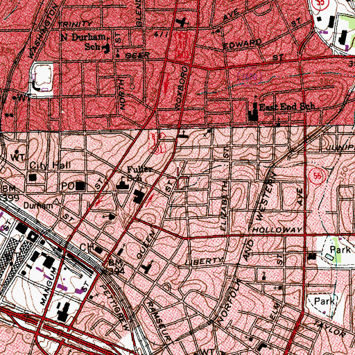 Topographic Map of Bethlehem Temple Apostolic Faith Church, NC