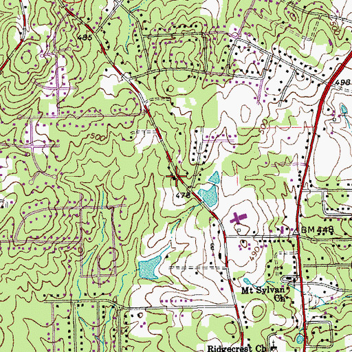 Topographic Map of Bethlehem United Holy Church, NC