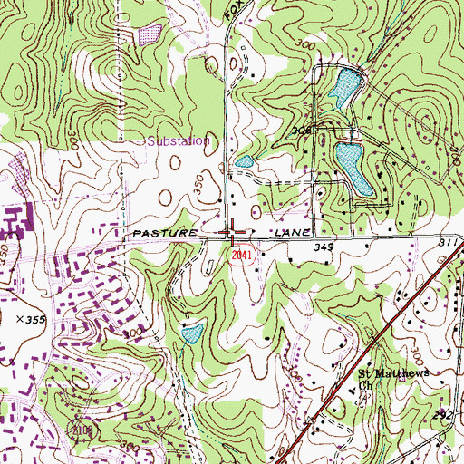 Topographic Map of Body of Christ Ministries, NC