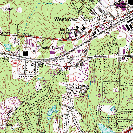 Topographic Map of Build Upon A Rock Deliverance Ministry, NC