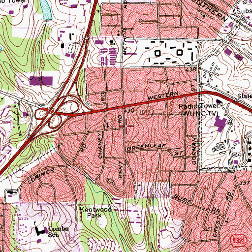 Topographic Map of Capital City Christian Church, NC