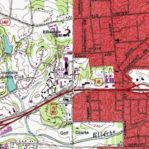 Topographic Map of Christ Cathedral Oasis of Love Church, NC