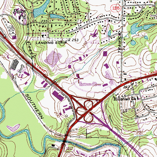 Topographic Map of Christ Wonderful World Outreach Church, NC