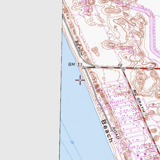 Topographic Map of Mandalay State Beach, CA