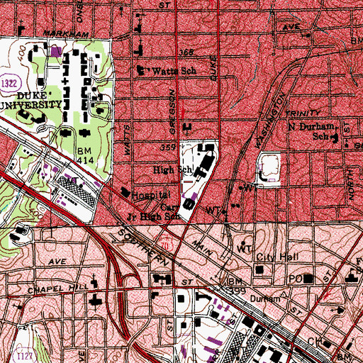 Topographic Map of Christian and Missionary Alliance Community Church, NC