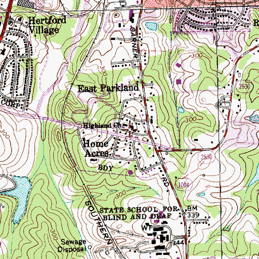Topographic Map of Christian Faith Baptist Church, NC