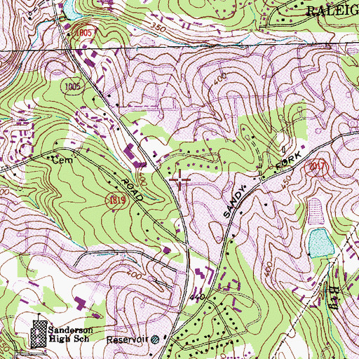 Topographic Map of Christian Missionary Faith Church, NC