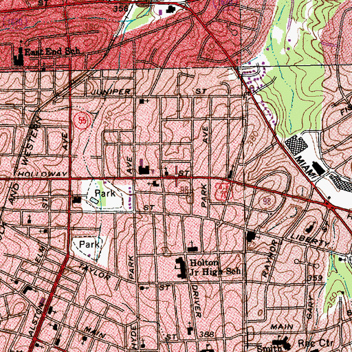 Topographic Map of Christian Tabernacle, NC