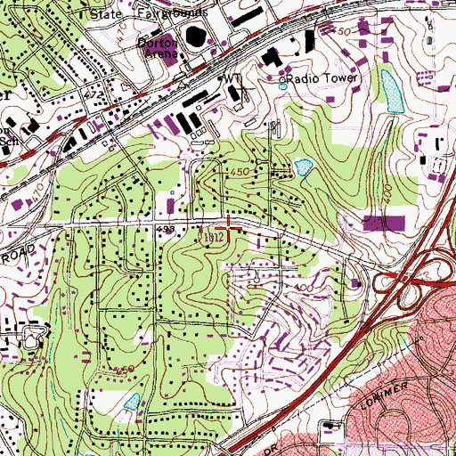 Topographic Map of Church of God of Prophecy, NC