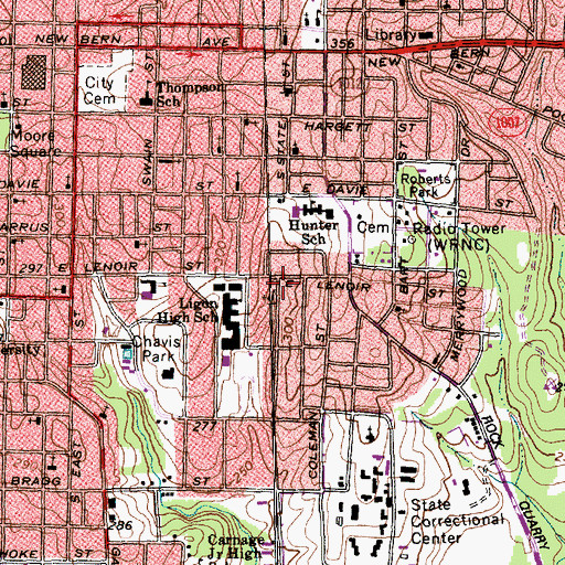 Topographic Map of Church of Jesus Holy Tabernacle, NC