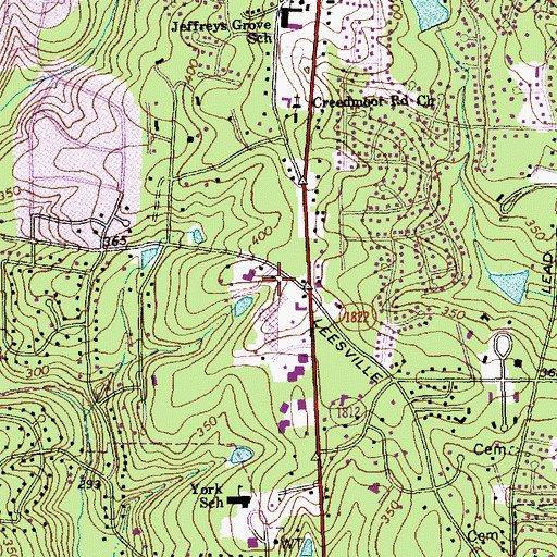 Topographic Map of Church of the Holy Cross, NC