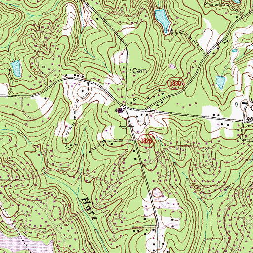 Topographic Map of Church of the Nativity, NC
