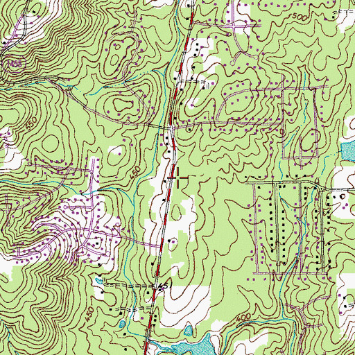 Topographic Map of Cornerstone Bible Church, NC