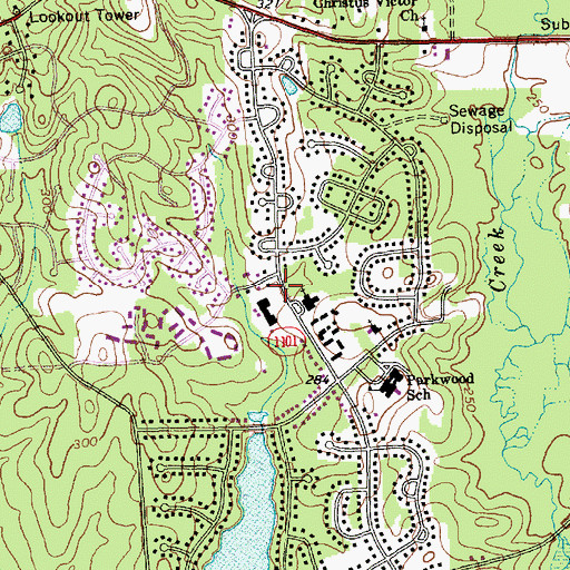 Topographic Map of Crown of Righteousness Community Church, NC