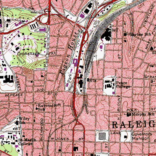 Topographic Map of Divine Revelation Church of Christ, NC