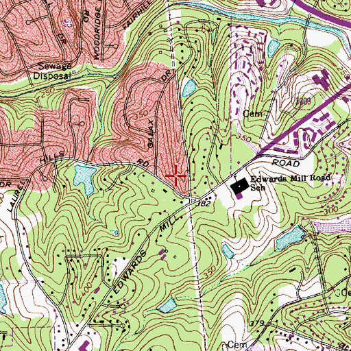 Topographic Map of Lambs Christian Center, NC