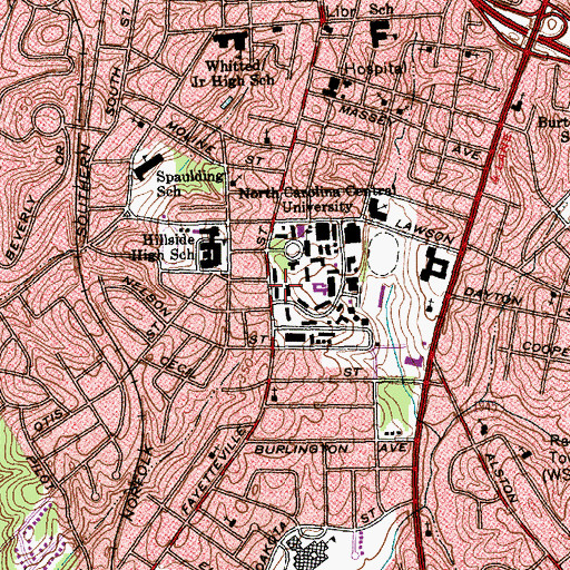 Topographic Map of Lee Biology Building, NC