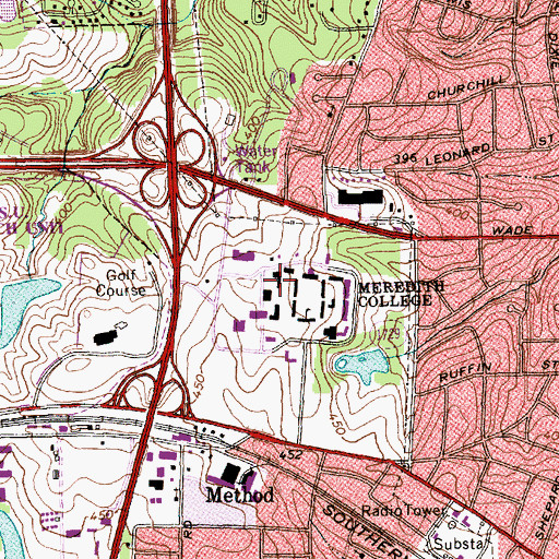 Topographic Map of Martain Annex, NC
