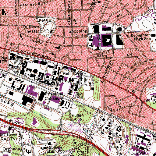 Topographic Map of Mary Yarbrough Court, NC