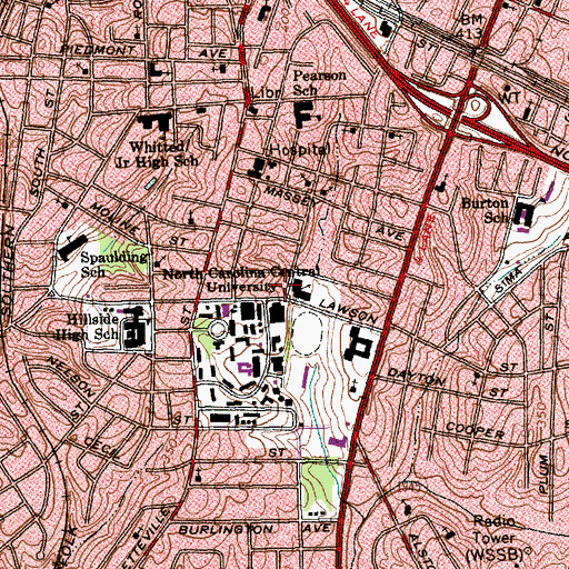 Topographic Map of McDougald House, NC