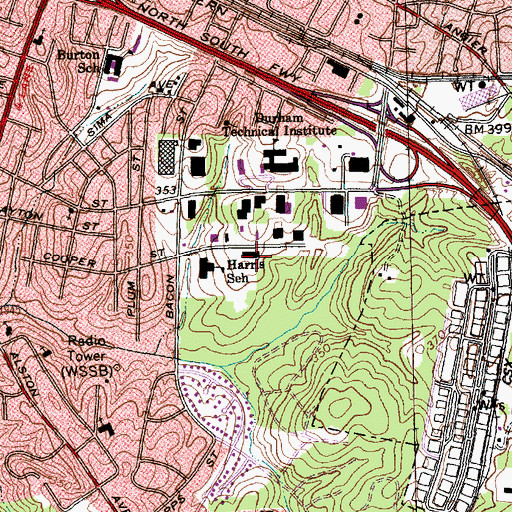Topographic Map of Newton Industrial and Engineering Technologies Center, NC