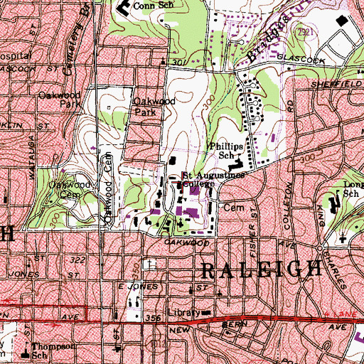 Topographic Map of Pennick Hall, NC
