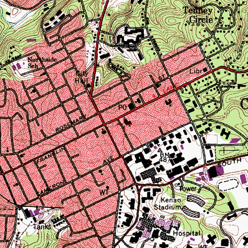 Topographic Map of Porthole Building, NC