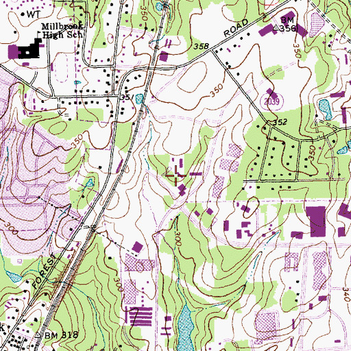 Topographic Map of Raleigh Christian Life Center, NC