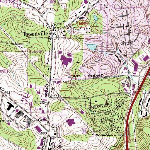 Topographic Map of Raleigh Fire Department Station 14, NC