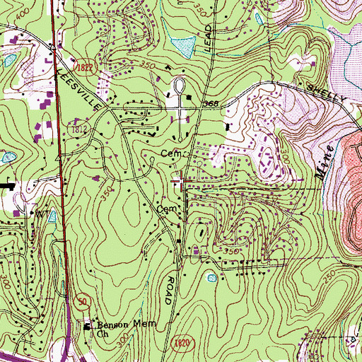 Topographic Map of Raleigh Fire Department Station 16, NC