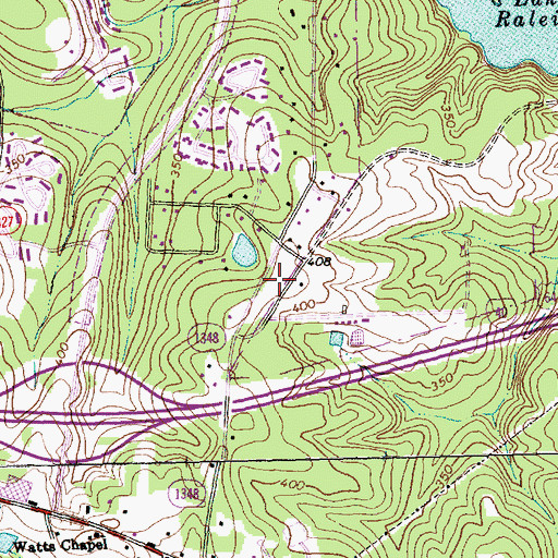 Topographic Map of Raleigh Fire Department Station 20, NC