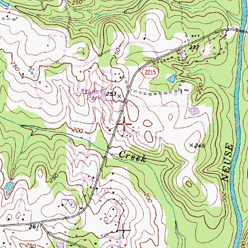 Topographic Map of Raleigh Fire Department Station 27, NC