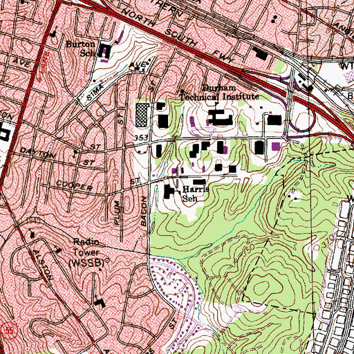 Topographic Map of Refuge and Recovery Outreach Center, NC