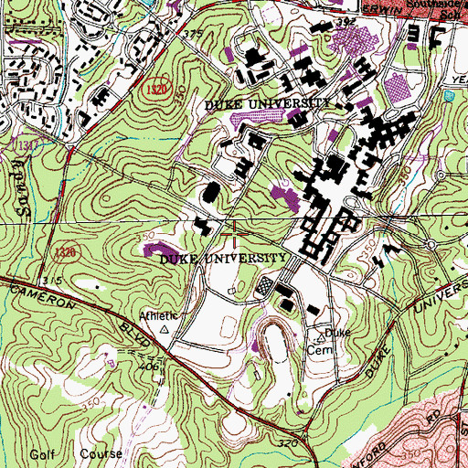 Topographic Map of Sanford Institute, NC