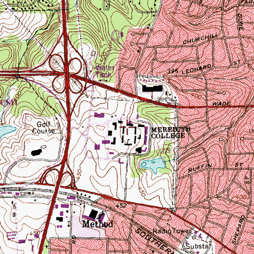 Topographic Map of Stringfield Residence Hall, NC