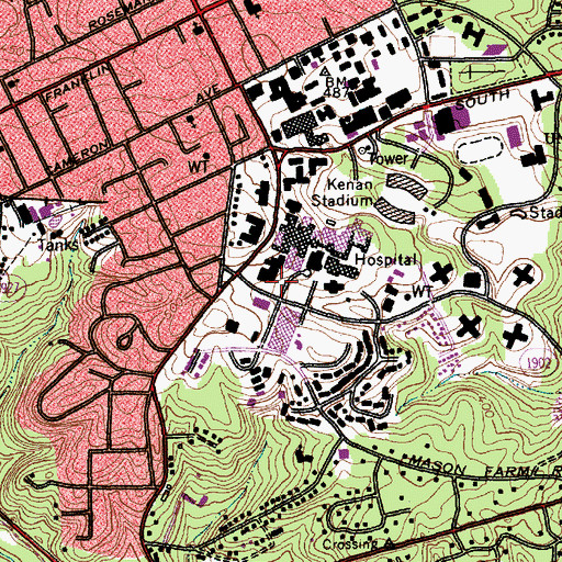 Topographic Map of Tarrson Hall, NC