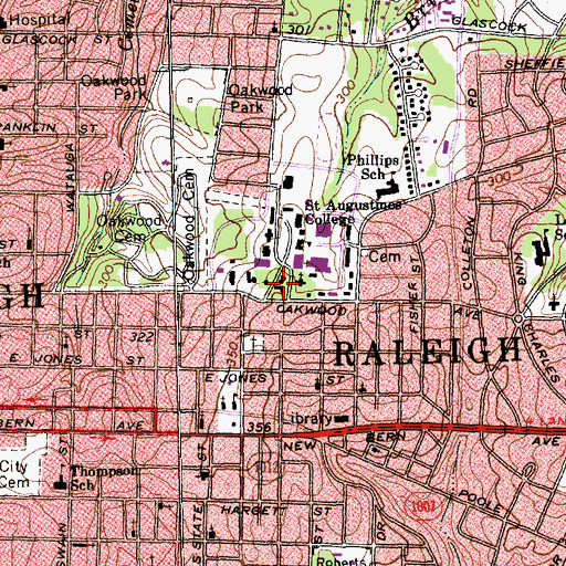 Topographic Map of Taylor Wellness Center, NC