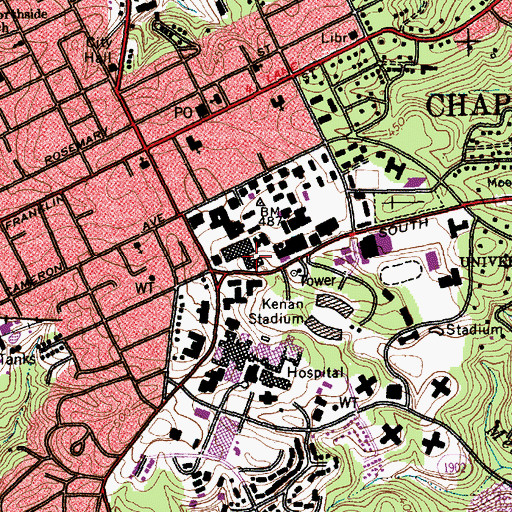 Topographic Map of William Rand Kenen Junior Laboratory, NC