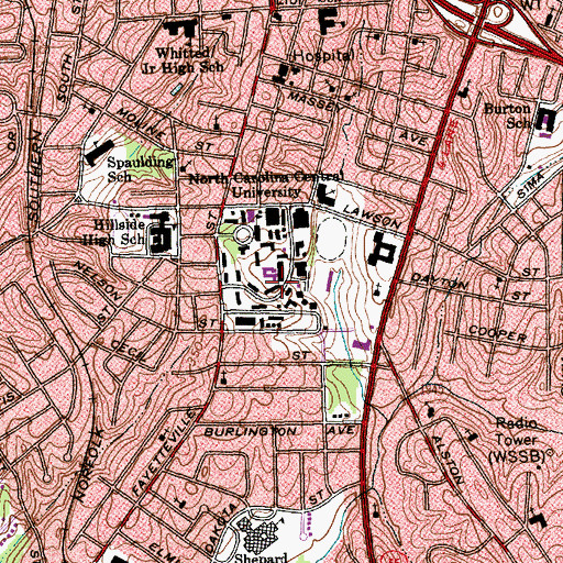 Topographic Map of Willis Commerce Building, NC