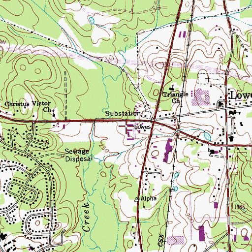 Topographic Map of Abundant Hope Christian Church, NC
