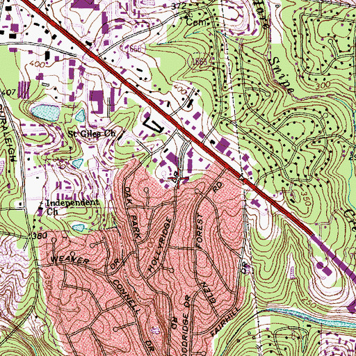 Topographic Map of Angel Ministries, NC