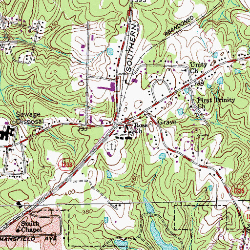 Topographic Map of Apostolic House of Deliverance Church, NC