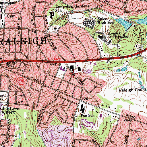 Topographic Map of As Salaam Islamic Center, NC