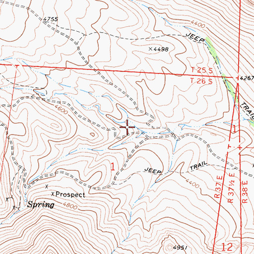 Topographic Map of Manuel Canyon, CA