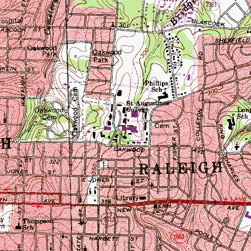 Topographic Map of Boyer Building, NC