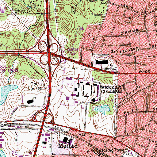 Topographic Map of Brewer House, NC
