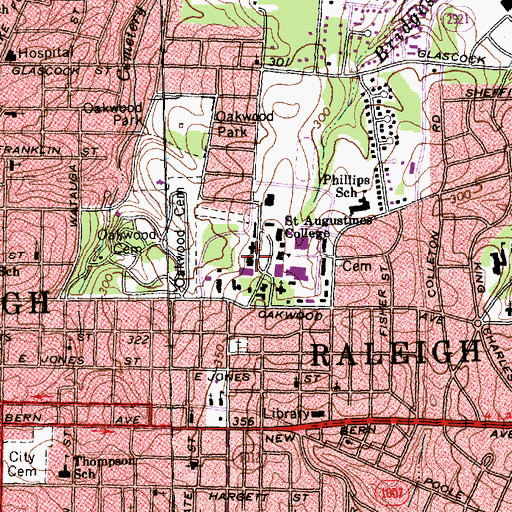 Topographic Map of Chesphire Building, NC