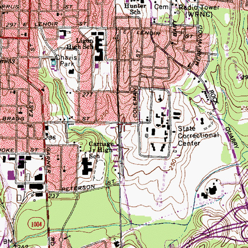 Topographic Map of Church of God of Prophecy Assembly Life Center, NC