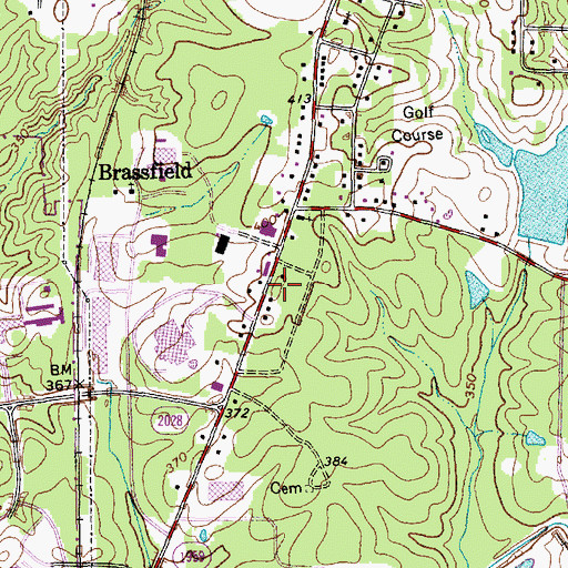 Topographic Map of Durham Fire Department Station 13, NC